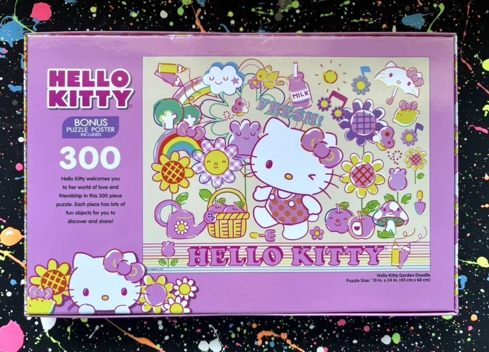 Rompecabezas de 300 piezas Hello Kitty con póster extra - 18” x 24” completo Foto 4 de 4