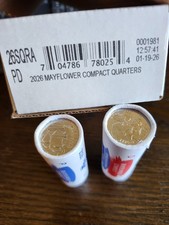 2-Roll Set 26SQRA US Mint 2026 P & D Mayflower Compact Quarters