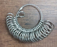 Metal Ring Sizer Gauge Mandrel Finger Sizing Measure Stick Standard Jewelry Tool