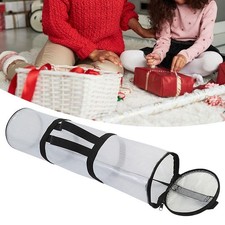 PVC Bag Gift Wrap Organizer Zipper Closure Holiday Accessories Gift Wrap Storage