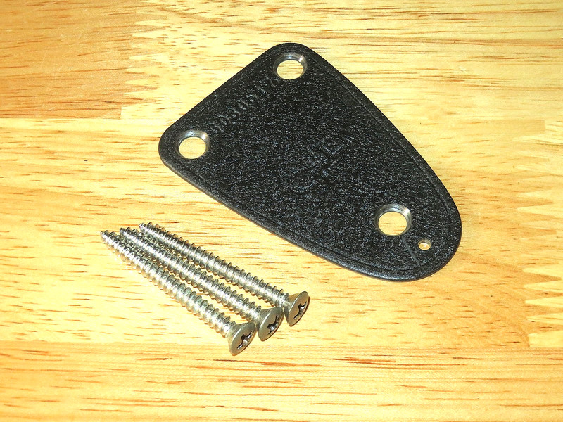 G&L 1996 Black Logo Serial Number Three Bolt Neck Plate