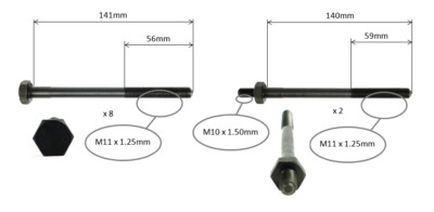 CYLINDER HEAD BOLT SET for NISSAN PULSAR VECTOR N13 1987-91 1.8L 18LE I4 8V SOHC