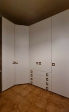 cameretta bambini nuova color bianco/faggio, 2 letti, cabina armadio, scrivania