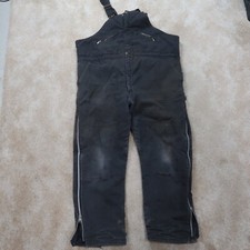 Key Outerwear Overall Bibs Men 2XL Insulated Lined Overalls Black distressed