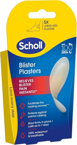 Scholl Blister Plasters Large 5 Waterproof Strips Exp 05/28