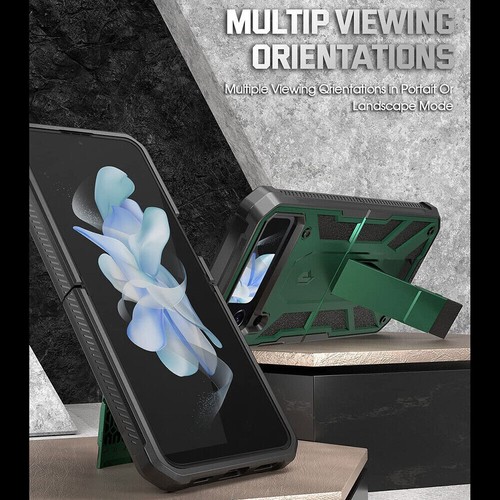 Funda Poetic Spartan Series para Samsung Galaxy Z Flip 4 5G 2022 Verde Metálico - Imagen 5 de 7