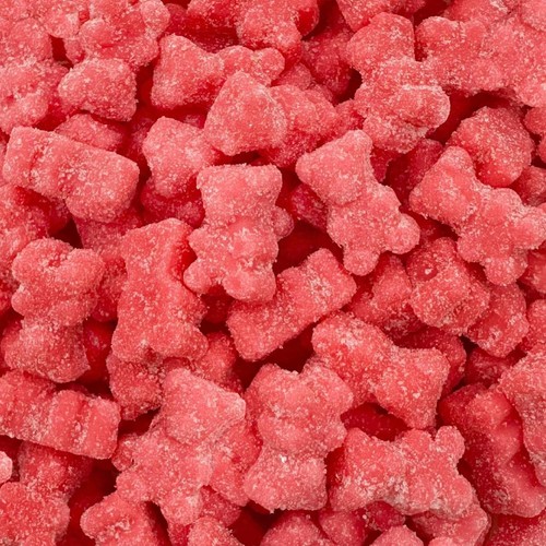 Sour Gummy Bears Candy, Gelatin-Free Pink Tutti-Frutti Teddies, 2-Pound Pack