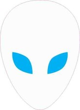 3.5x5 Blue And White Alien Bumper Sticker Vinyl Truck Decal Sign Stickers Decals 3.5x5 Blue And White Alien Bumper Sticker Vinyl Truck Decal Sign Stickers Decals