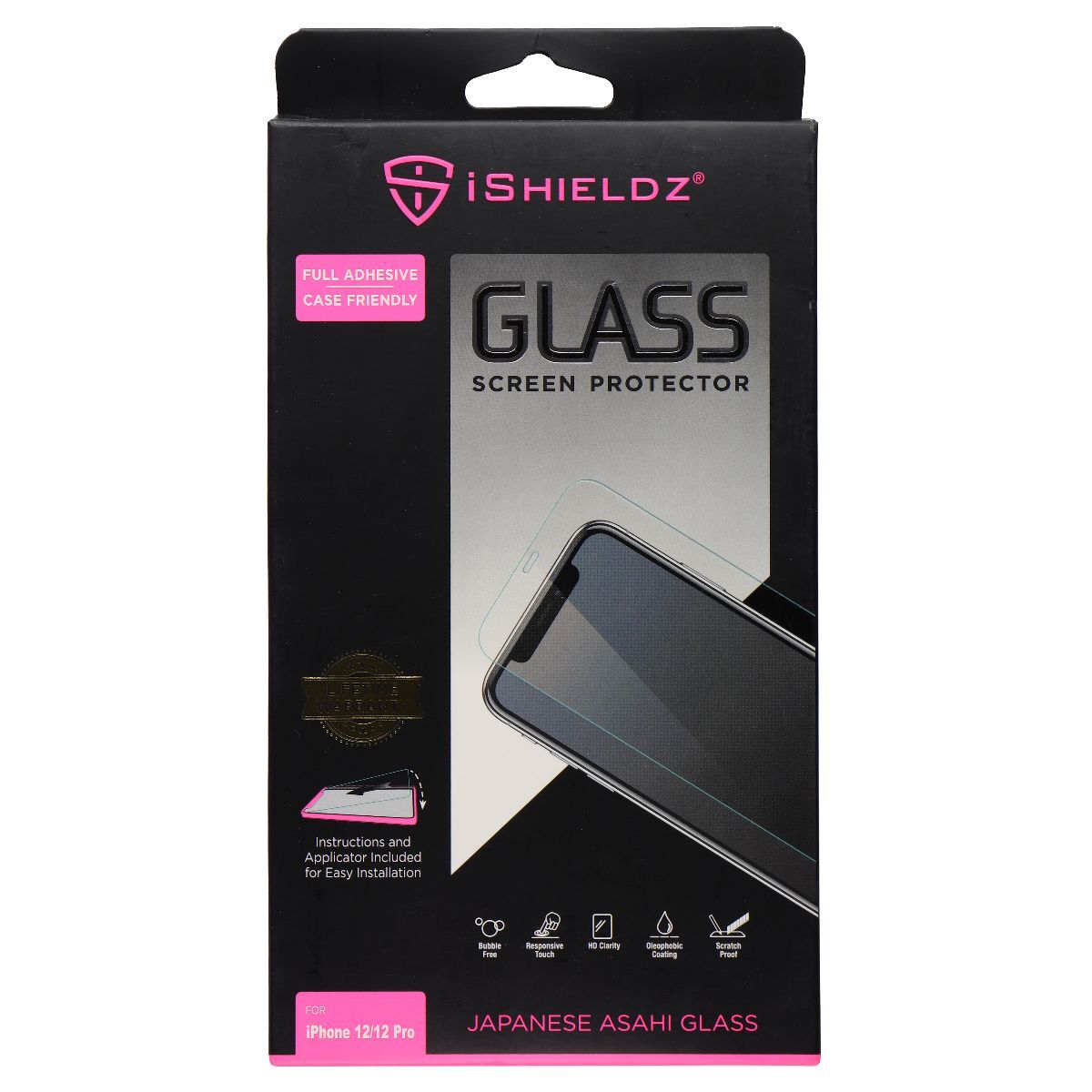 iShieldz Asahi Tempered Glass Protector for Apple iPhone 12 and 12 Pro