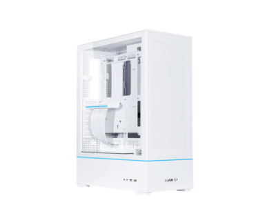 LIAN LI SUP01 White  Steel / Tempered Glass ATX Mid Tower Computer Case ----SUP0