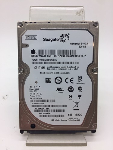 Disque Dur Interne Seagate Momentus 500Go ST500LM012 - 2,5" SATA - Occasion Formaté