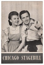 Rodgers and Hammerstein "OKLAHOMA" John Raitt / Mary Marlo 1944 Chicago Playbill