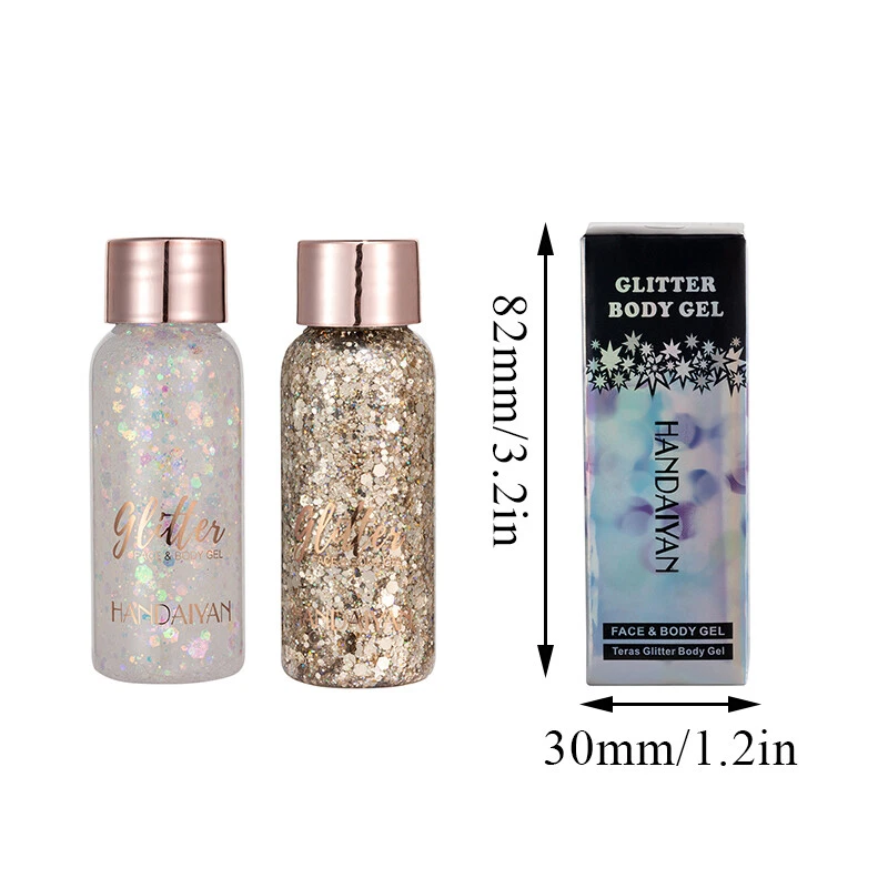 9Farben Glitzer Für Gesicht Körper, Gesichtsglitzer, Body Glitter Gel, Schminke  - Bild 3 von 4