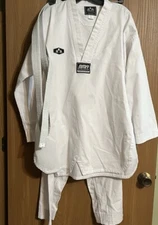 Best Sang MooSa Martial Arts US World Class Taekwondo uniform Ribbed Sz 6