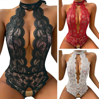 MARKENLOS Damen Sexy Aushöhlen Unterwäsche Offen Erotik Nachtwäsche Reizwäsche Negligee