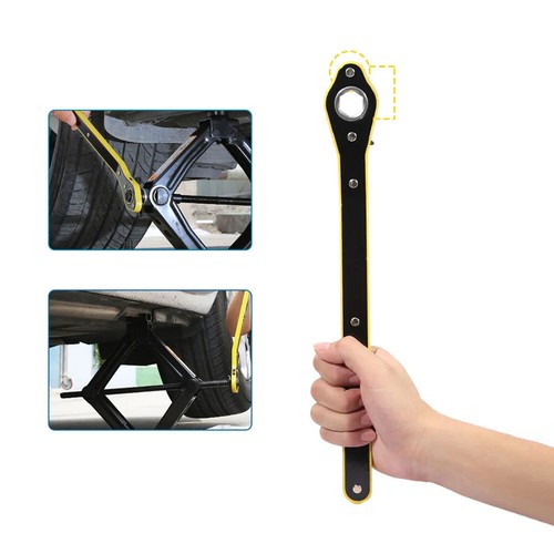 1x Auto Wagenheber Ratschenschlüssel Reifen Rad Lug Schraubenschlüssel Handwerkzeug Zubehör 34cm - Bild 4 von 12