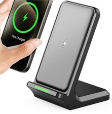 Image of Zenoval Wireless Charger 15W Fast Wireless Charging Stand iPhone Universal Black