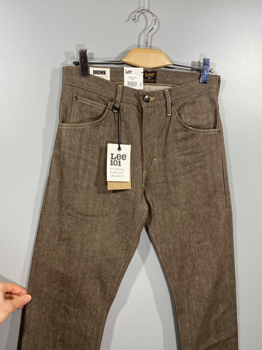 NEW ! LEE 101 Dry 'L953BR41' Men's Japanese Selvedge Denim 14 oz