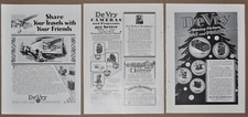 1928-29 DeVry Cameras advertisements x3, Cameras  Projectors movie  still