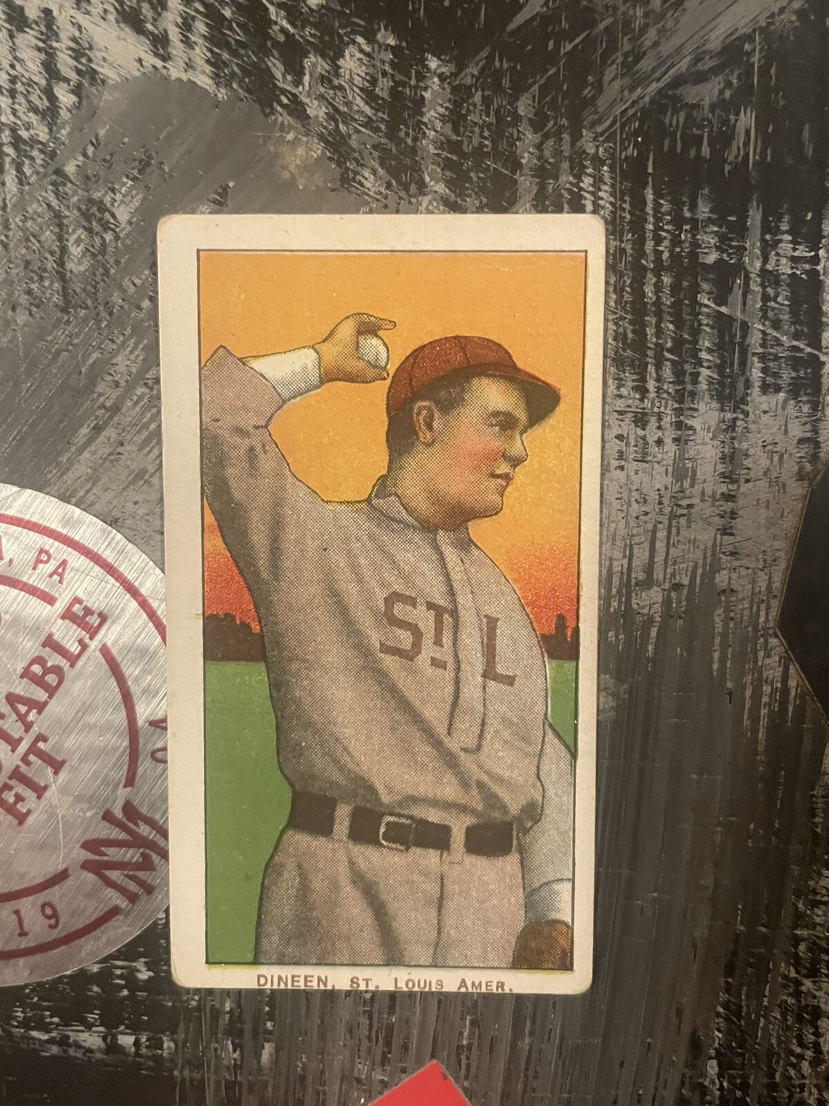 Rare 1909-11 T206 Bill Dineen Dinneen Piedmont St Louis  VG - EX +