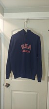 Vintage Adidas Sweatshirt Adult Large Blue Hoodie Pullover 70's Sweater USA VTG