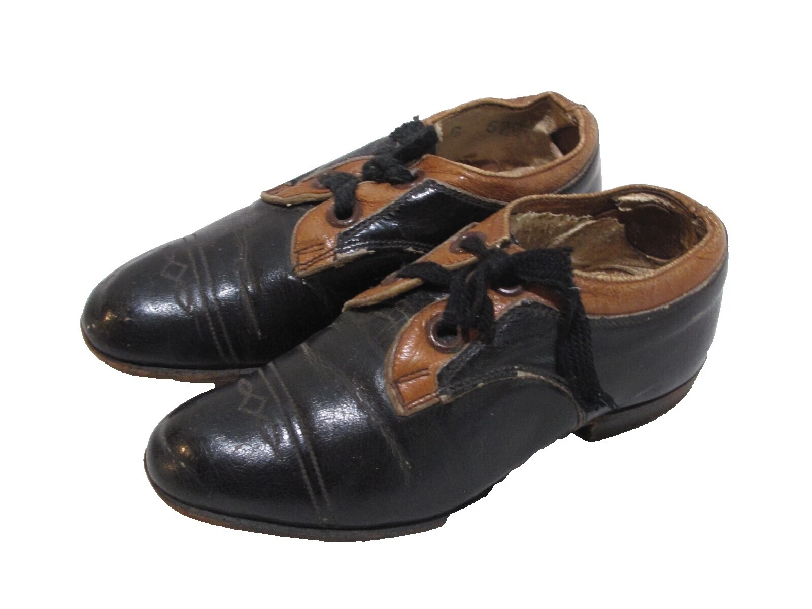 Calzado vintage de cuero para niños 1920s década