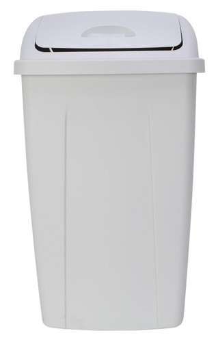Mainstays 13 Gallon Trash Can, Swing Top Kitchen Trash Can, Gray - Picture 2 of 8