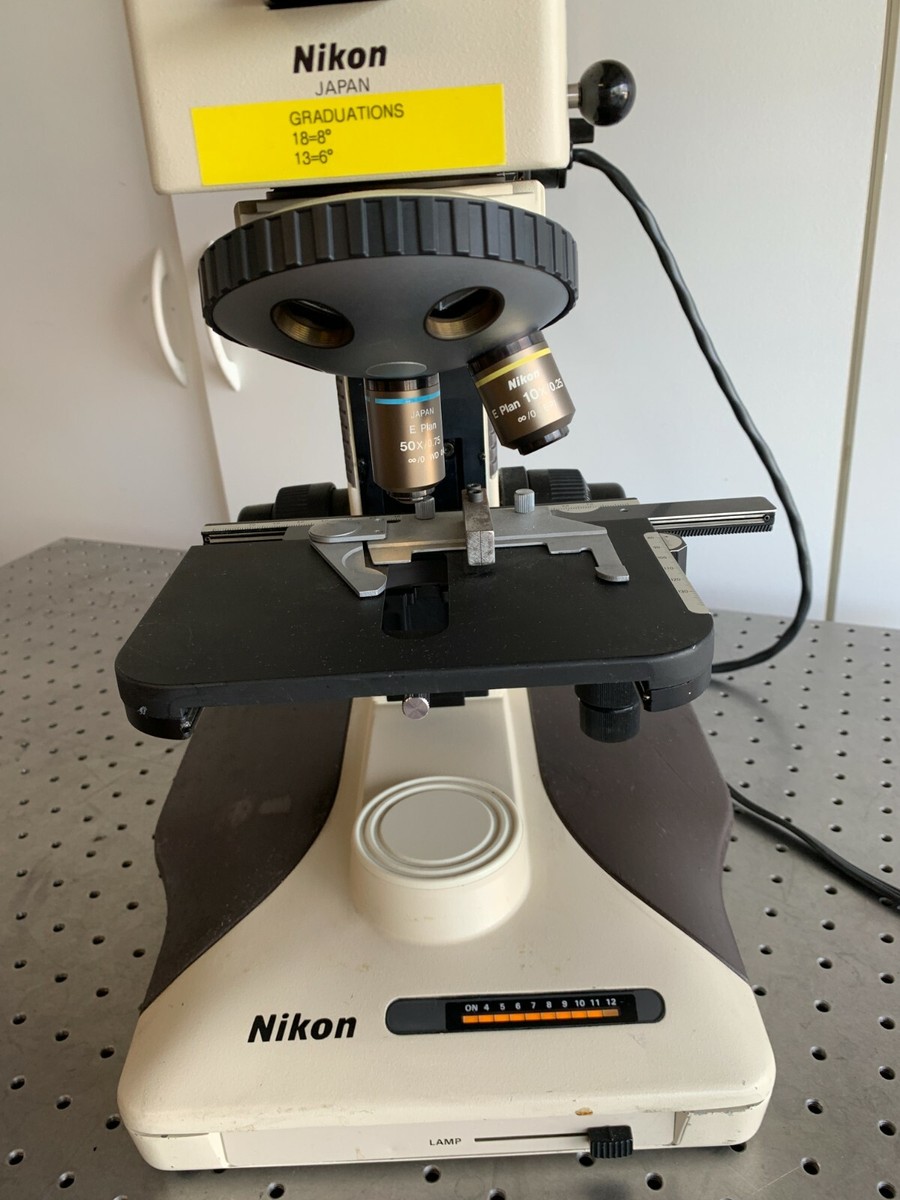 Nikon Optiphot-100 Microscope with 2 objective Lenses | eBay Nikon Optiphot-100 Microscope with 2 objective Lenses | eBay