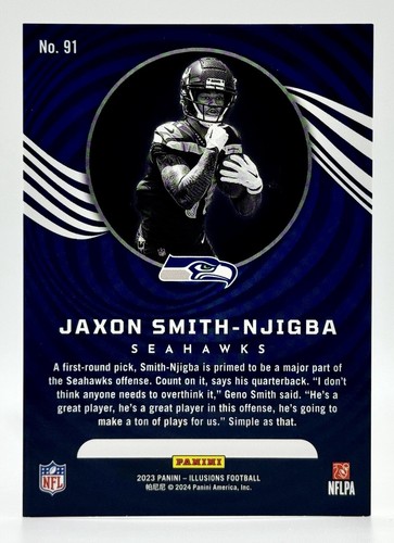 2023 Panini Illusions Hobby #91 Jaxon Smith-Njigba RC Seattle Seahawks - Picture 2 of 2