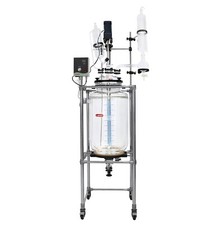 80L Jacketed Glass Reactor (-120℃~250℃,  Variable frequency drive,  600 rpm)