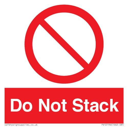 Cartello "Do Not Stack", 85 x 85 mm, S85