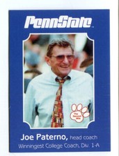 PENN STATE 2001 Second Mile SINGLES w/ JOE PATERNO - Choose One - 10+ FREE S/H