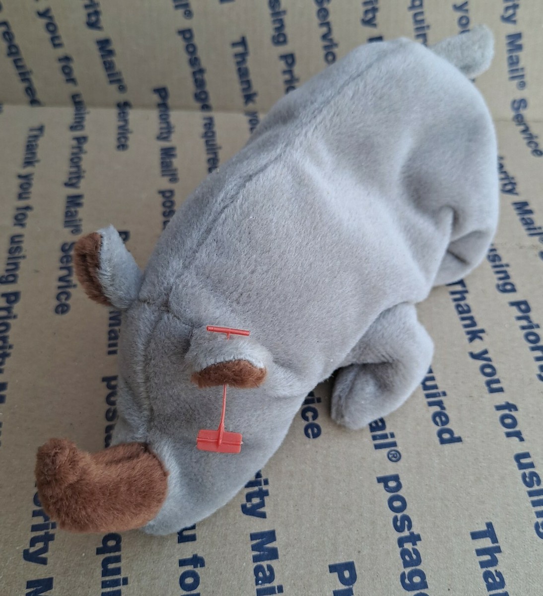 Vintage Ty Spike The Rhino Beanie Baby Collectible with Rare