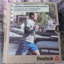 Image of Reebok Knitted Compression Arm Sleeves Large 40cm+ Brand New
