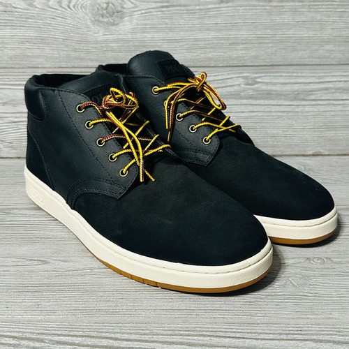 Polo Ralph Lauren Sneaker Boot Black Leather BO-LCB Mens Size 14 Suede Lace up - Picture 2 of 10