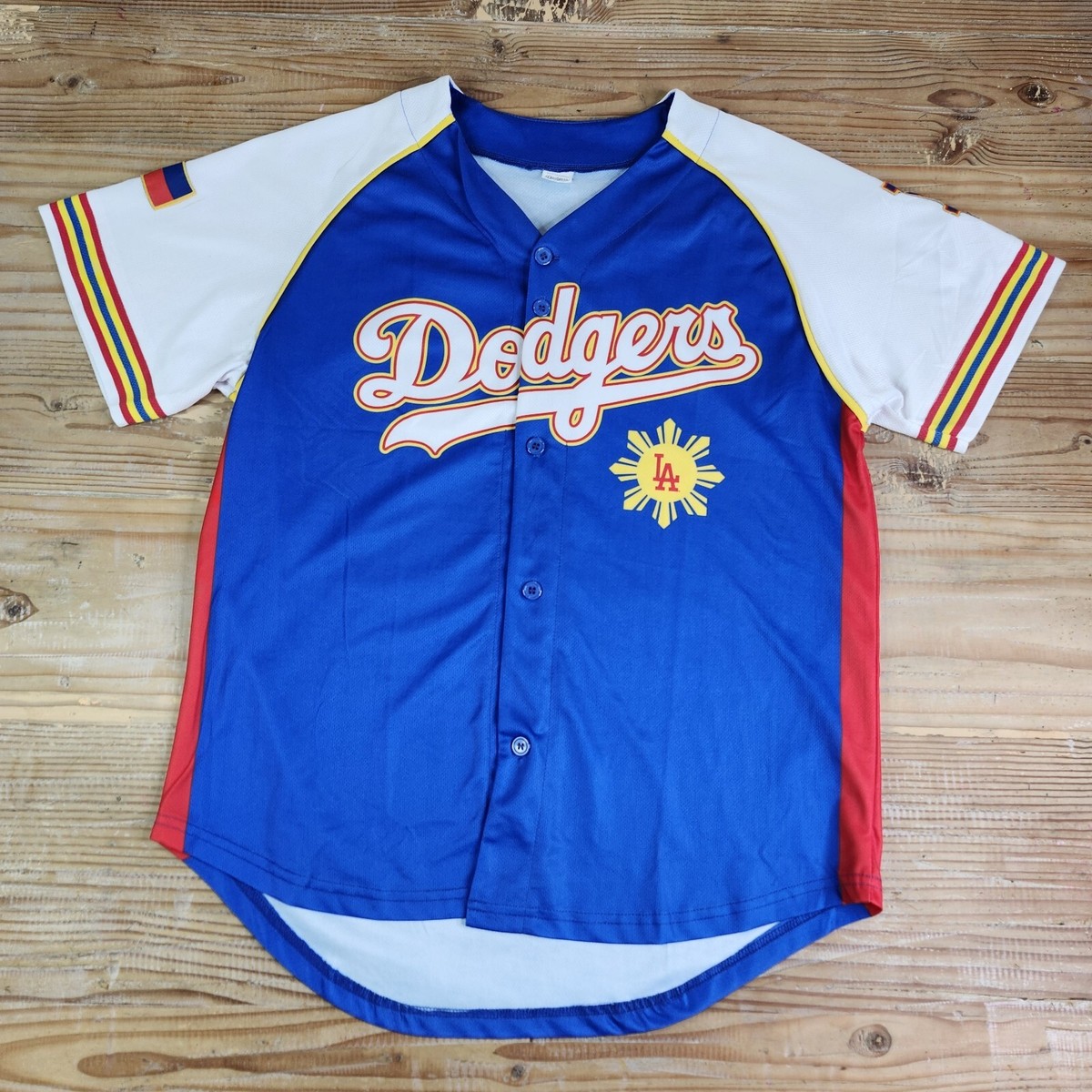 Los Angeles Dodgers Filipino Night 2021 Philippines Flag SGA Jersey Adult  Medium