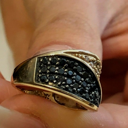 ★Harry IVens IV ★ Brillant Ring aus 585 - 14kt Gold Ring mit ★1 Ct★ schwarz weiß - Bild 3 von 4