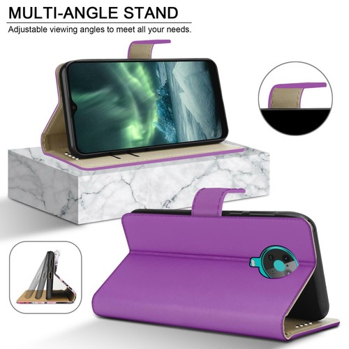 For Nokia G10 Leather Wallet Case Magnetic Flip Stand Phone Cover + Screen Guard - Picture 8 of 20