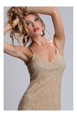flavia mini dress 21Six FLAVIA LACE DRESS IN BEIGE
