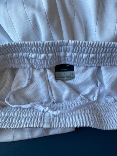 Basketball Shorts Nike Men White Black Gold with Pockets L Large - Picture 6 of 10