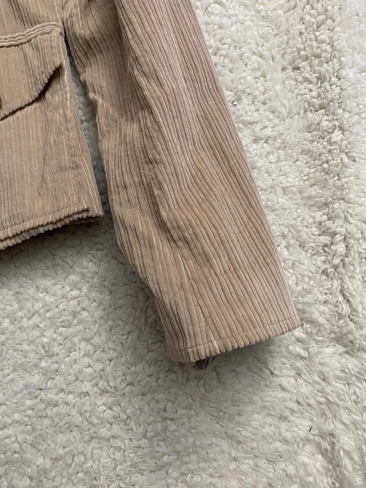 Blazer Ann Taylor Mujer Manga Larga Pana con Bolsillos Marrón Claro Talla 4 Foto 2 de 4