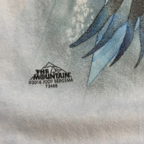 The Mountain Men's Christmas Cat Santa Hat Tie Dye Short Sleeve Shirt Blue Sz M - Picture 7 of 9
