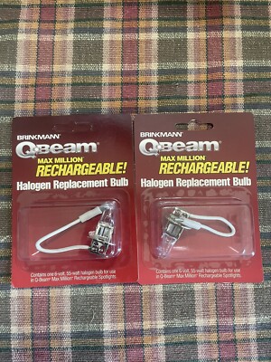 Brinkmann Q-Beam Max Million Rechargeable Halogen Replace Bulb 6 Volt Lot of 2