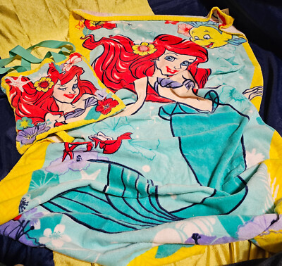 Disney Jumping Beans Kohls Ariel Beach Towel W/ Matching Bag