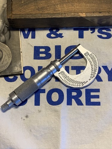 Vintage Brown & Sharpe Micrometer Caliper with Wooden Box & Wrench #13 - Picture 7 of 8