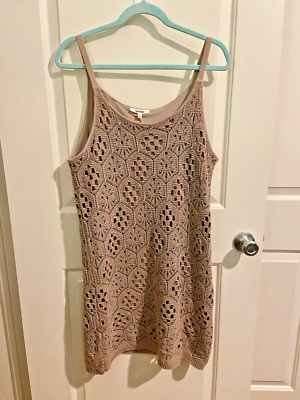 Splendid Collection Tan Spaghetti Strap Crochet Dress, Women's Size XL, New  | eBay