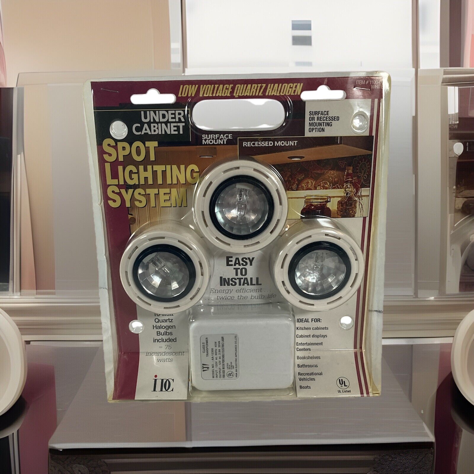 Spot Lighting Under Cabinet Shelf Lighting System 3 Light Kit Dimmable New-image