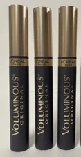L'Oreal Paris Voluminous Original Mascara, Blackest Black 0.28 fl oz - Pack Of 3