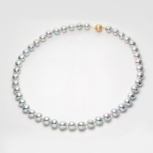 Natural-Blue-Rose-Japanese-Akoya-Pearl-Strand-Necklace-14K-Yellow-Gold-8-5-9mm