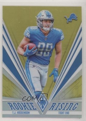 2019 Panini Phoenix Rookie Rising Yellow 19/75 TJ Hockenson #10 RC x5u